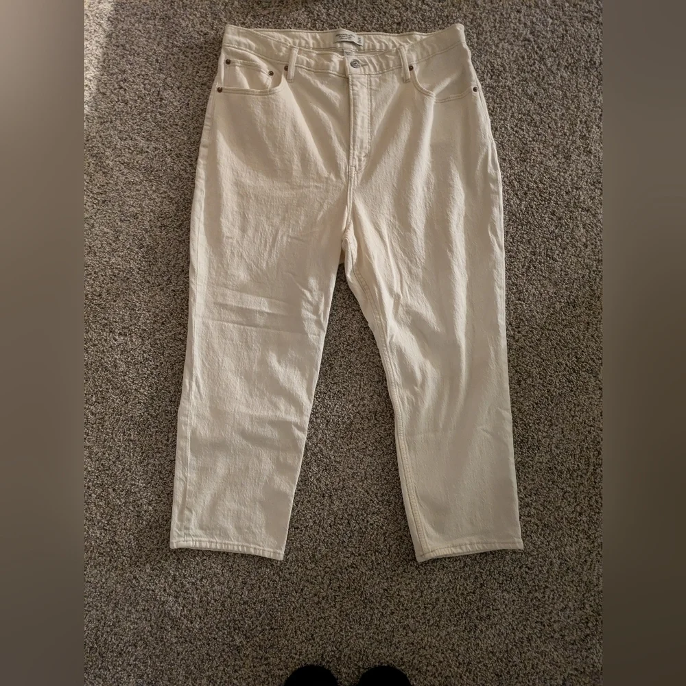 Abercrombie Curve Love The Ankle Straight Ultra High Rise Jean